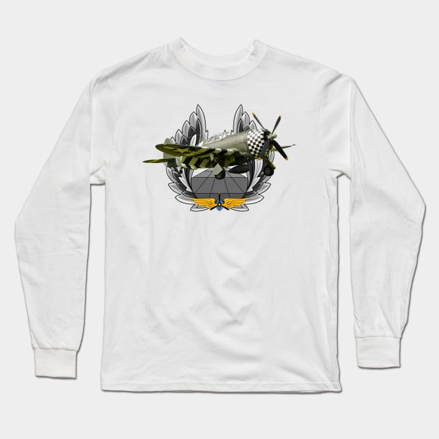 P-47 Thunderbolt Long Sleeve T-Shirt by sibosssr